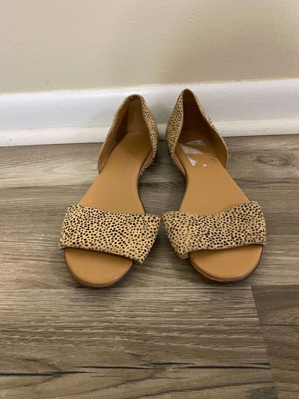 J. Crew Tan Cheetah-Print D'Orsay Sandals